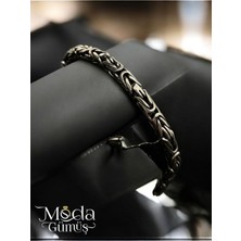 Moda Gümüş Evi 925 Ayar Gümüş 4 mm Yuvarlak Kral Bileklik
