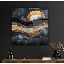 Mozaik Güneş Sanatsal Cam Tablo