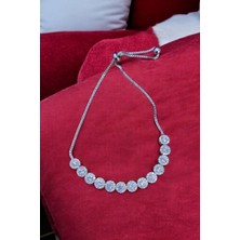 Moda Gümüş Evi 925 Ayar Gümüş Zirkon Taşlı Su Yolu Asansör Bileklik