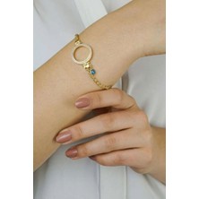 Moda Gümüş Evi 925 Ayar Gümüş Burma Zincirli Çeyrek Altın Bileklik, Çeyreklik Bileklik, Çeyrek Bileklik