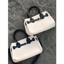 Volare Bags Kadın Kanvas Lacivert Omuz & El Çantası