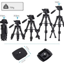 Zomei Q100 Masaüstü Mini Tripod-Telefon/dslr/projeksiyon Uyumlu-Bluetooth Kumanda ve Telefon Tutucu