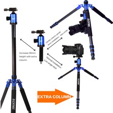 Zomei Z818C Profesyonel Karbon Fiber Tripod-Monopod-Ultra Hafif MATERYAL-16KG Kapasite