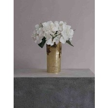 Işıltı Home Desing Işıltı Home Design Aynalı Cam Vazo Gold Büyük Boy