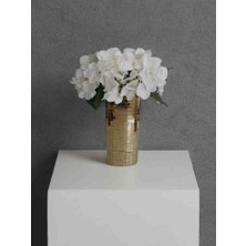 Işıltı Home Desing Işıltı Home Design Aynalı Cam Vazo Gold Büyük Boy