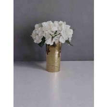 Işıltı Home Desing Işıltı Home Design Aynalı Cam Vazo Gold Büyük Boy