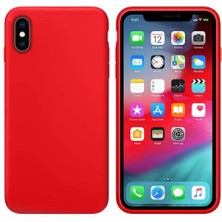 Piyasa Sepeti Apple iPhone X İçi Kadife Silikon Kılıf Kırmızı