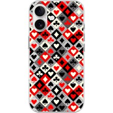 Dali Design Apple iPhone 16 Plus Uyumlu Şeffaf Kılıf Iskambil Tasarımlı 1