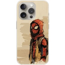 Dali Design Apple iPhone 13 Pro Max Uyumlu Şeffaf Kılıf Spider-Man Tablo Tasarımlı