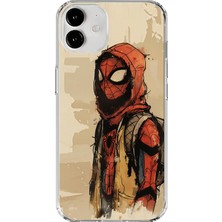 Dali Design Apple iPhone 12 Uyumlu Şeffaf Kılıf Spider-Man Tablo Tasarımlı