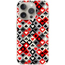 Dali Design Apple iPhone 14 Pro Uyumlu Şeffaf Kılıf Iskambil Tasarımlı 1