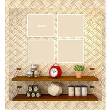 Skydem Çerçeve Tablo  30 x 30 cm  Beyaz
