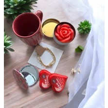 Kmod Life Doğum Günü Gibi Özel Günler İçin Kupa Bardak El Aynası Gold Renkli Metal Bileklik Mum