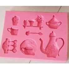 Ipek Hobi  Mutfak ve Çay Takımı Seti Silikon Kokulu Taş Kalıbı