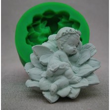 Ipek Hobi Gül Üstünde Uyuyan Bebek Sabun Kalıbı ve Kokulu Taş Kalıbı