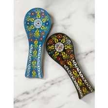Dekoratif  Tasarım Kirli Kaşık Altlığı, Kepçe Altlığı, Çini / Seramik Tamamen El Yapımı