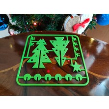 2'li Yılbaşı Ağacı Kitkart Maketi