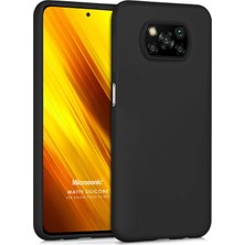 Matte Silicone Xiaomi Poco X3 Pro Için Kılıf Siyah [poco X3 Pro ile Uyumlu Kılıf - Siyah]