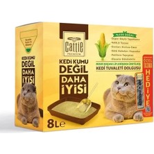 Cattie Süper Topaklanan Mısır Koçanı Kedi Tuvaleti Dolgusu 8 Lt