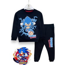 Sonic Baskılı Erkek Çocuk Sweatshirt / Eşofman Takımı