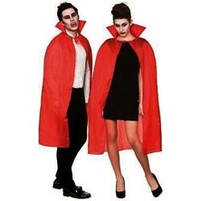 Kırmızı Renk Yakalı Pelerin 120 cm