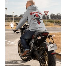 Terzili Giyin Erkek Samurai Baskılı Sweatshirt