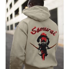 Terzili Giyin Erkek Samurai Baskılı Sweatshirt