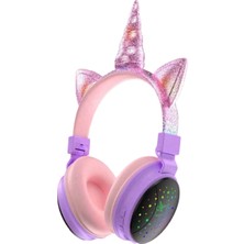 Teknomoda Unicorn Kedi LED Işıklı Bluetooth Kablosuz Kulaküstü Kulaklık Yeni Nesil