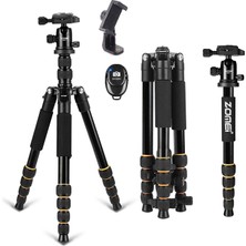 Zomei Q666 Profesyonel Tripod & Monopod-13 kg Taşıma Kapasitesi-Çanta/telefon Tutucu ve Kumanda