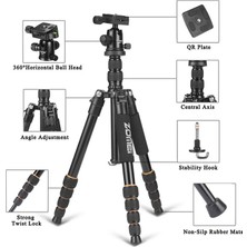 Zomei Q666 Profesyonel Tripod & Monopod-13 kg Taşıma Kapasitesi-Çanta/telefon Tutucu ve Kumanda