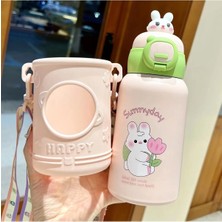 Pipetli Çift Katmanlı Hem Sıcak Hem Soğuk Muhafazalı Termos Sportif Matara