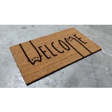Lamoneta Welcome Cat Kedili Koko Kapı Önü Kıl Paspas