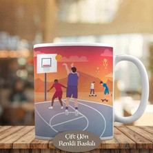Asilmeydan Basket Maçı Yapan Basketçiler Baskılı Kupa Bardak Hediyelik-8156
