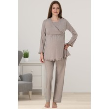 Effortt Bej Hamile Lohusa Pijama Takımı