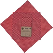 ÖZBALDAN Balmumu Tekrar Kullanılabilen Gıda Saklama Bezi 3'lü Kırmızı Set Balmumlu Kumaş
( 20X20/30X30/40X40 cm )