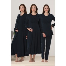 Effortt Lacivert Hamile Lohusa Set