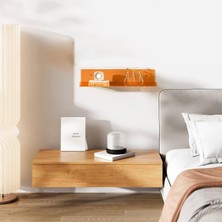 Trend Pleksi Transparan Turuncu Duvar Raf (40 cm  x 10 cm )