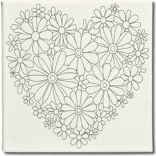 Dudu Gift Okul Etkinliği-2'li Tuval Boyama Seti. 20X20 cm Uv Baskı 6 Akrilik Boya 1 FIRÇA-MODEL-325