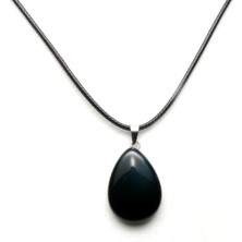 Blora Oval Siyah Kolye