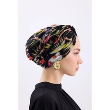 Siyah Aşk Kuşu Dolgusuz Ipek Bone