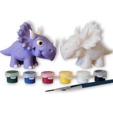 Bebek Dinozor (Triceratops) 3D Boyama Seti