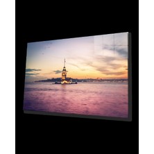 Marsilyan- Istanbul Gün Batımında Kız Kulesi  Manzaralı Cam Tablo