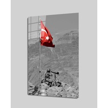 Marsilyan- Türk Askeri ve Bayrak Cam Tablo