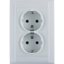 Storemax Defne Ikili Toprakli Priz, Beyaz