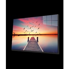 Marsilyan- Günbatımı Deniz  Cam Tablo, Sunset Sea