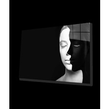 Marsilyan- Kadınlar Gerçeklik ve Silüet Ying Yang Cam Tablo