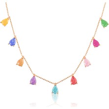 HS Demirci 925 Ayar Gümüş Renkli Kadın Şans Kolyesi