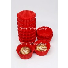 Trend Hediye Sepeti Takribi 200 Adet Mini Boy Kırmızı Muffin, Cupcake Kalıbı, 30x20 mm