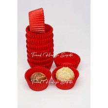 Trend Hediye Sepeti Takribi 200 Adet Mini Boy Kırmızı Muffin, Cupcake Kalıbı, 30x20 mm