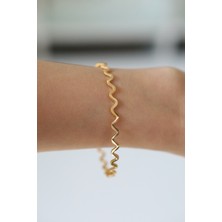 8 Ayar Altın Zikzak Ajda Bilezik